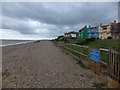 Looking south along the beach at Thorpeness