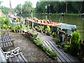 Garden of a narrow boat near Allington Lock