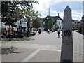 Granite obelisk marking the start of the West Highland Way at Milngavie