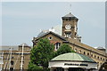 View of the clock tower in St. Katharine