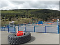 School playground and a large tyre, Evanstown