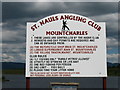 G8678 : St Nauls Angling Club notice, St Peter's Lough by David Purchase