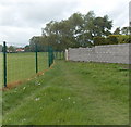 Track between fence and wall in Caldicot