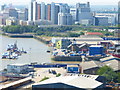 Trinity Buoy Wharf Lighthouse seen from cable car