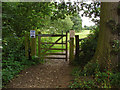 Gate to the Riverside wildlife area