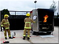 Omagh Fire Station - burning chip pan demonstration