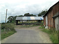 Nouale Lane skirts a barn at Lynes Farm