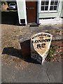 Iron milepost, High Street, Wickham Market