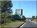 Advance sign on A12 westbound for junction for Witham