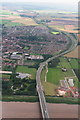 Southwards down the A15 from the Humber Bridge: aerial 2014