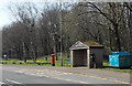 Items alongside a Ewenny Road bus shelter, Bridgend