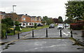 Metal posts across the northern end of The Willows, Stratford-upon-Avon