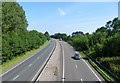 A59 from a bridge near Barrow