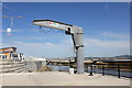 SH9980 : Harbour Crane at Rhyl by Jeff Buck