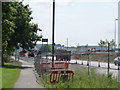 SK5433 : Park and Ride entrance works by Alan Murray-Rust