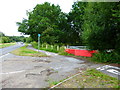 The A322 south of Fox Corner with the former bend in the road blocked off