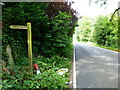 Looking along Berry Lane from footpath junction