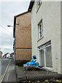 Figure in Garden, Builth Wells, Powys