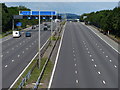 Looking north along the M1 motorway