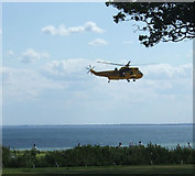 TA2068 : R.A.F. Sea King Search and Rescue helicopter over Sewerby Cliffs by JThomas