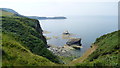 Scene on the Wales Coast Path between Cwmtydu and Llangrannog