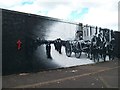 Mural depicting the funeral of Richard Mussen, Zulu War hero