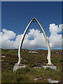 NM2256 : Isle of Coll: whale jawbones by the ferry pier by Chris Downer