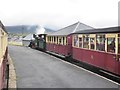 Train from Porthmadog arrives at Tanygrisiau