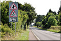 J2485 : Staggered crossroads and height restriction signs, Templepatrick (August 2014) by Albert Bridge