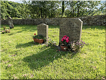 SE8484 : Gravestones, St Hilda's Church, Ellerburn, Yorkshire by Christine Matthews