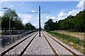 Tram tracks beside Eskdale Drive