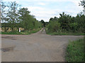 Farm tracks cross at Tiptree Farm