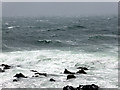 NB5537 : Angry seas at Port nan Giuran by John Lucas