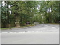 The entrance to Ottershaw Park on Chobham Road