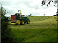 Harvesting silage, between Llanwenog and  Brynteg