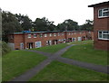 Two paths cross at the eastern edge of Baird Close, Malpas, Newport