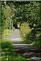 The eastbound route of the old GWR line, now a cycle path