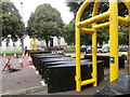 ST1777 : NATO conference security barrier, College Rd, Cathays Park, Cardiff by John Lord