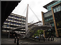 Modern footbridge on Upper Thames Street