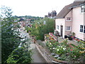 View of Kersey from the steps up to the church