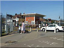 TQ2869 : Mitcham Eastfields station and level crossing by Robin Webster
