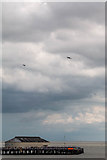 TM1714 : Spitfire and Hurricane at the Air Show, Clacton, Essex by Christine Matthews
