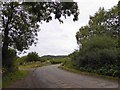 Right angle bend ahead on minor road near Kirklington