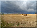 Stubble and straw bales