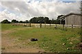 SX7286 : Barn and fence, Greenawell by Derek Harper