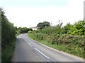 Sharp bend in the Ballyhornan Road east of Ballymurry Cross Roads