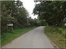 TM0033 : Entering Boxted on Lower Farm Road by Geographer