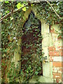 Window in ruined chapel at Broomfield