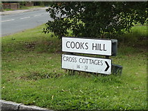 TM0032 : Cookes Hill sign by Geographer