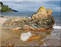 NH7459 : Distinctive rock near Scart Craig by Julian Paren